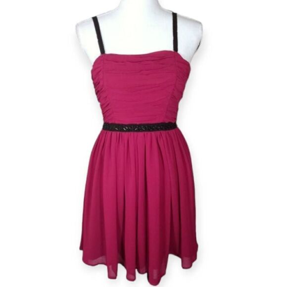 FOREVER 21 FUCHSIA & BLACK DRESS SZ.S EUC. - Picture 1 of 7